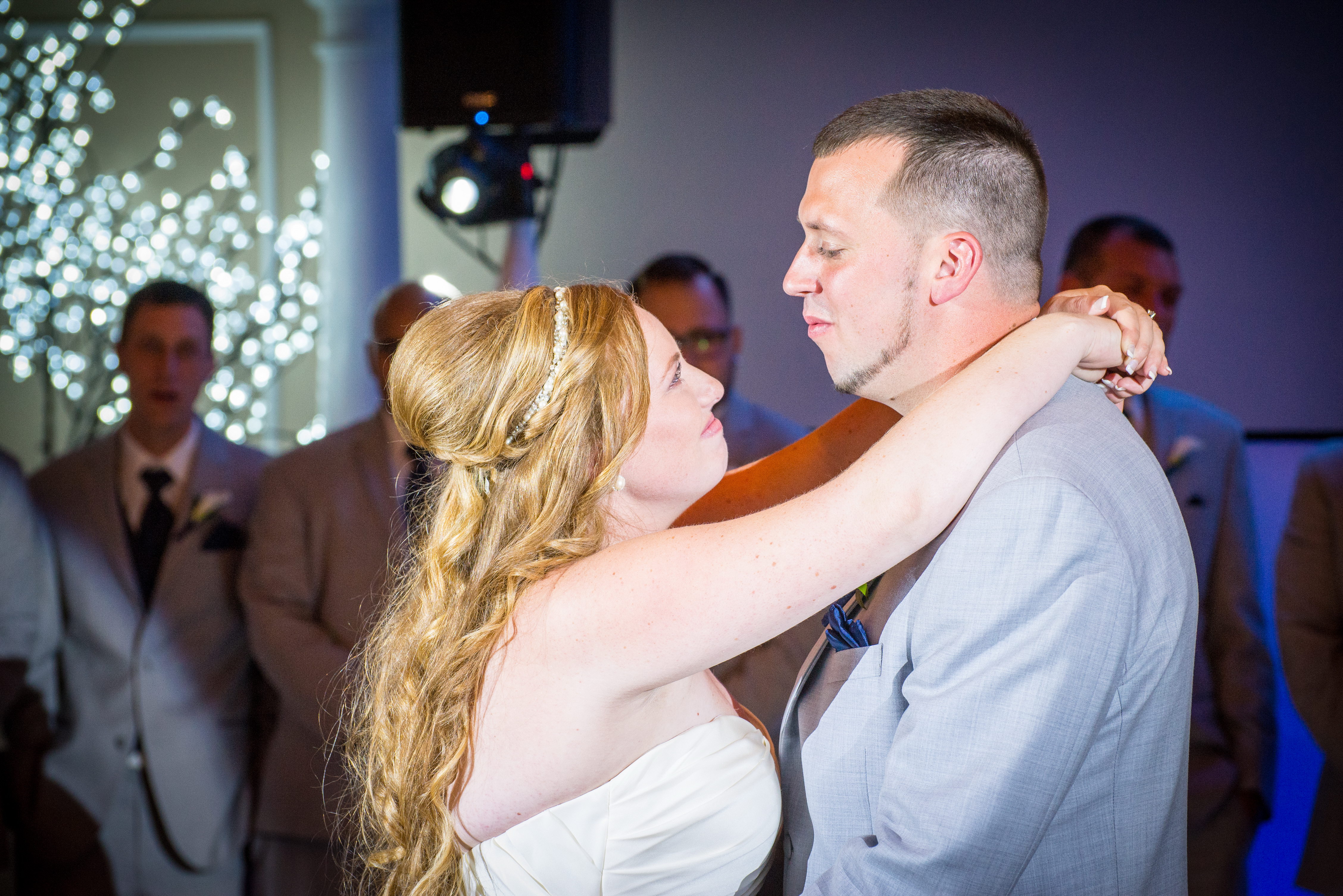 Wedding Spotlight first dance at Doolan's Shore Club in Spring Lake Nj Appalachian Entertainment dj's